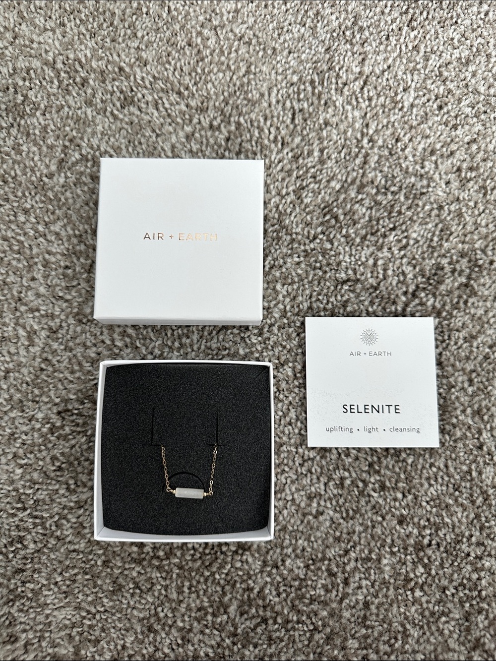 New Air+Earth 14K Gold-Filled Selenite Bracelet